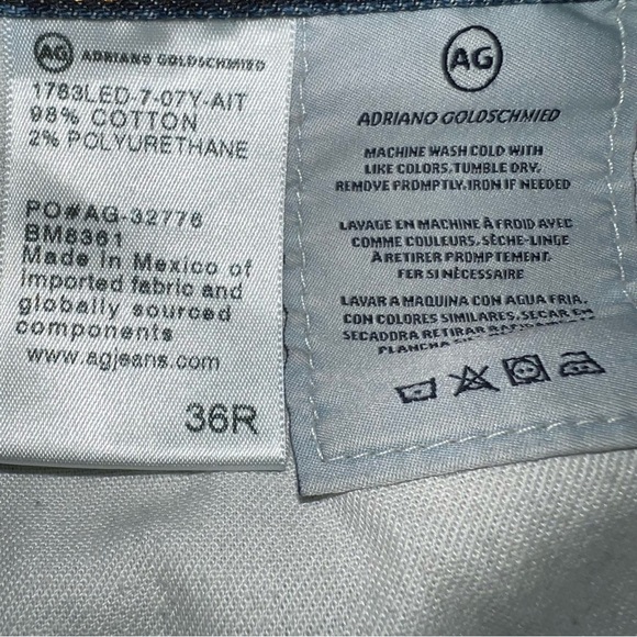 AG-ED Adriano Goldschmied Dark Blue Straight Jeans 36R - Picture 7 of 10